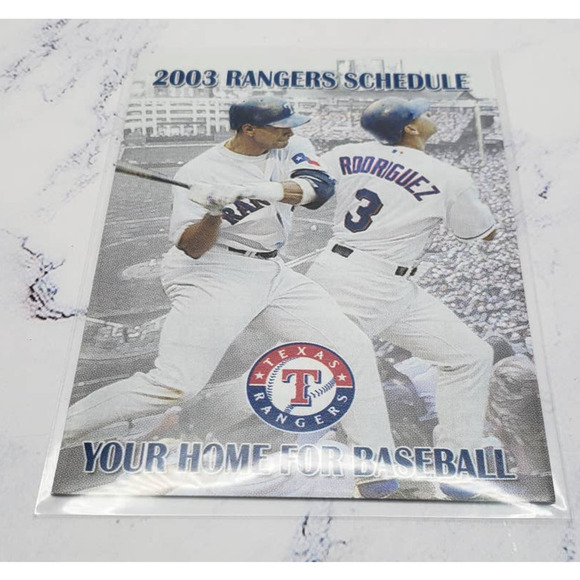 2003 Texas Rangers Alex Rodriguez Pocket Schedule Southwest - Picture 3 of 6